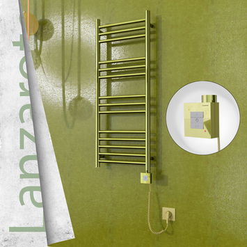  - Lanzarote Electric Towel Warmer 400x800 Gold Ktx1 200 W (Spiral Cable)