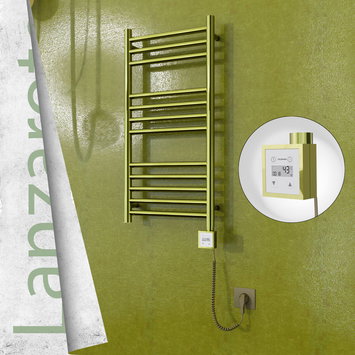 Radiva - Lanzarote Sèche Serviettes Electrique 400x800 Or Ktx3 200 Watt Câble en spirale