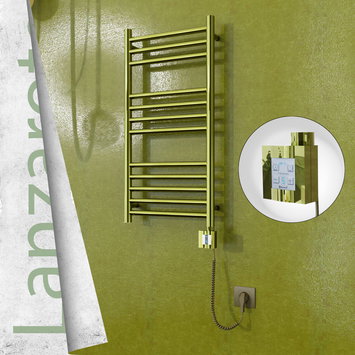 Radiva - Lanzarote Electric Towel Warmer 400x800 Gold Ktx4 200 W (Spiral Cable)
