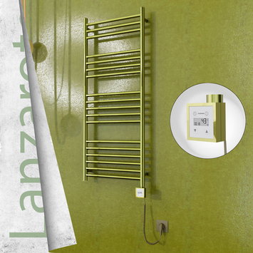 Radiva - Lanzarote Sèche Serviettes Electrique 500x1200 Or Ktx3 300 Watt Câble en spirale