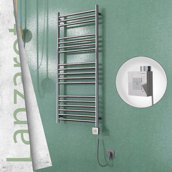 Radiva - Lanzarote Electric Towel Warmer 500x1200 Mirror Finish Ktx1 300 W (Spiral Cable)