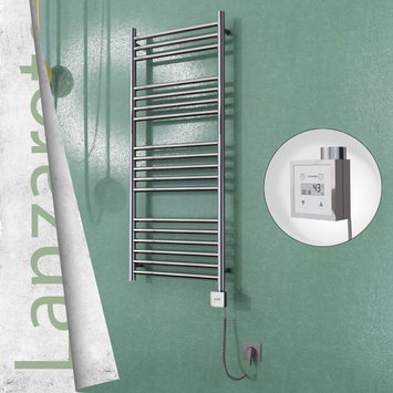 Radiva - Lanzarote Electric Towel Warmer 500x1200 Mirror Finish Ktx3 300 W (Spiral Cable)