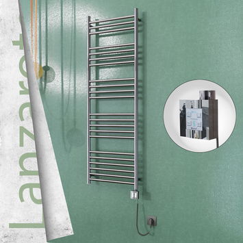 - Lanzarote Electric Towel Warmer 500x1500 Mirror Finish Ktx4 300 W (Spiral Cable)  - Lanzarote Electric Towel Warmer 500x1500 Mirror Finish Ktx4 300 W (Spiral Cable)