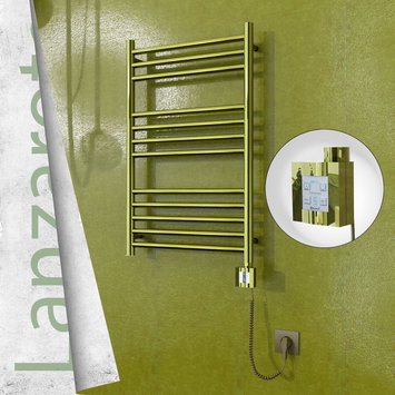 Radiva - Lanzarote Electric Towel Warmer 500x800 Gold Ktx4 200 W (Spiral Cable)