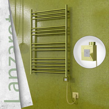  - Lanzarote Sèche Serviettes Electrique 600x1000 Or Ktx1 300 Watt Câble en spirale