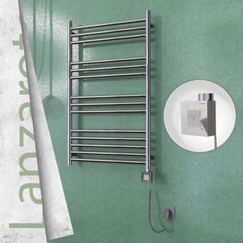  - Lanzarote Sèche Serviettes Electrique 600x1000 Finition de polissage Ktx1 300 Watt Câble en spirale