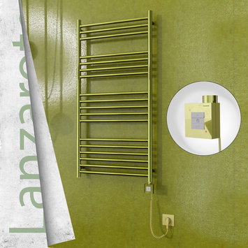 Radiva - Lanzarote Elektrikli Havlupan 600x1200 Altın (KTX1 Termostat) 300W Spiral Kablolu