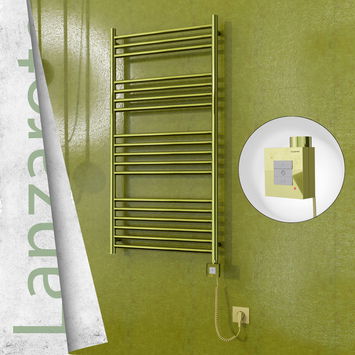  - Lanzarote Electric Towel Warmer 600x1200 Gold Ktx1 300 W (Spiral Cable)