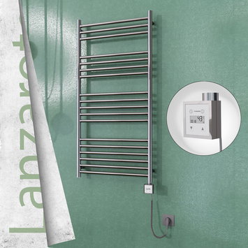Radiva - Lanzarote Electric Towel Warmer 600x1200 Mirror Finish Ktx3 300 W (Spiral Cable)