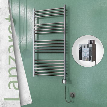  - Lanzarote Electric Towel Warmer 600x1200 Mirror Finish Ktx4 300 W (Spiral Cable)