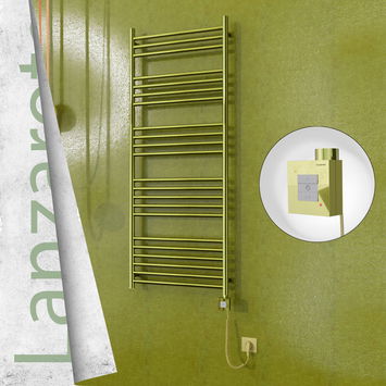  - Lanzarote Sèche Serviettes Electrique 600x1500 Or Ktx1 600 Watt Câble en spirale