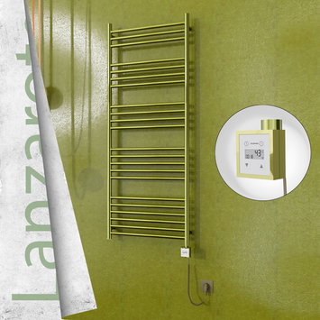 Radiva - Lanzarote Electric Towel Warmer 600x1500 Gold Ktx3 300 W (Spiral Cable)
