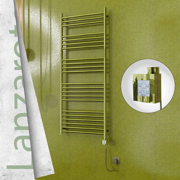 Radiva - Lanzarote Electric Towel Warmer 600x1500 Gold Ktx4 300 W (Spiral Cable)