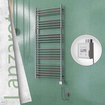  - Lanzarote Sèche Serviettes Electrique 600x1500 Finition de polissage Ktx3 600 Watt Câble en spirale