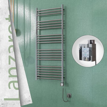 Radiva - Lanzarote Electric Towel Warmer 600x1500 Mirror Finish Ktx4 300 W (Spiral Cable)