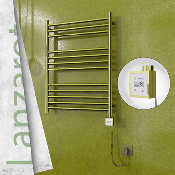  - Lanzarote Sèche Serviettes Electrique 600x800 Or Ktx3 200 Watt Câble en spirale