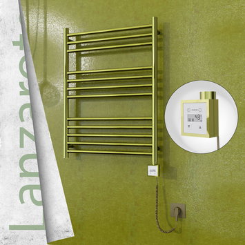 Radiva - Lanzarote Electric Towel Warmer 600x800 Gold Ktx3 200 W (Spiral Cable)