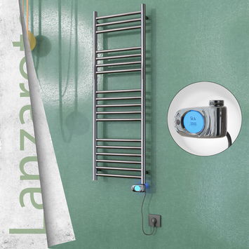 - Lanzarote Stainless Steel Electric Towel Warmer 400x1200 Polished Finish (Musa Thermostat) 200 W  - Lanzarote Stainless Steel Electric Towel Warmer 400x1200 Polished Finish (Musa Thermostat) 200 W