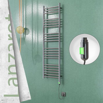 Radiva - Lanzarote Stainless Steel Electric Towel Warmer 400x1500 Polished Finish (On/Off) 300 W
