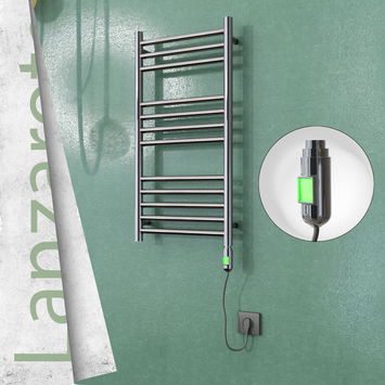 - Lanzarote Stainless Steel Electric Towel Warmer 400x800 Polished Finish (On/Off) 200 W  - Lanzarote Stainless Steel Electric Towel Warmer 400x800 Polished Finish (On/Off) 200 W