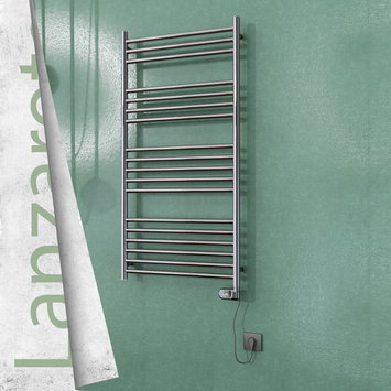 Radiva - Lanzarote Stainless Steel Electric Towel Warmer 600x1200 Polished Finish (Thesis Thermostat) 300 W