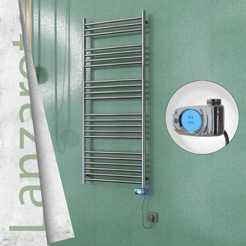 Radiva - Lanzarote Stainless Steel Electric Towel Warmer 600x1500 Polished Finish (Musa Thermostat) 300 W