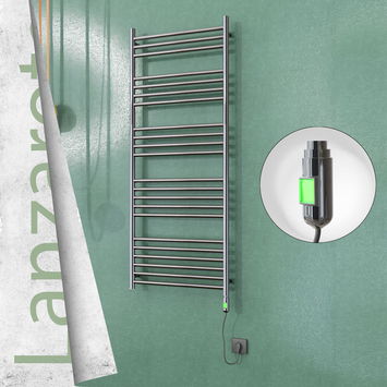  - Lanzarote Stainless Steel Electric Towel Warmer 600x1500 Polished Finish (On/Off) 300 W