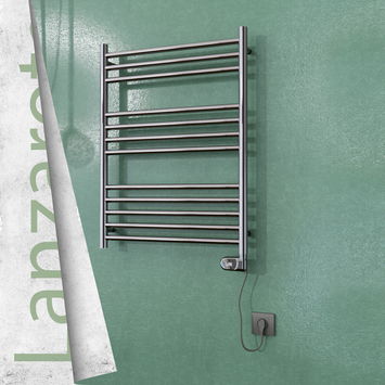  - Lanzarote Stainless Steel Electric Towel Warmer 600x800 Polished Finish (Thesis Thermostat) 200 W