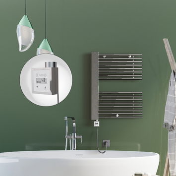  - Male Electric Towel Warmer 600x800 Chrome Ktx3 300 W