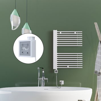Radiva - Male Electric Towel Warmer 600x800 White Ktx3 300 W