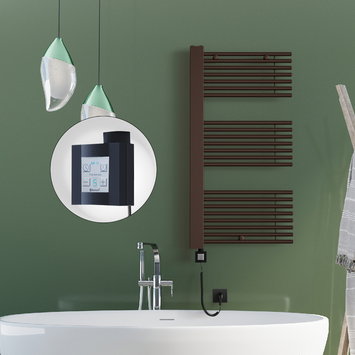 Radiva - Male Electric Towel Warmer 600x1190 Antique Copper Ktx4 300 W (Spiral Cable)