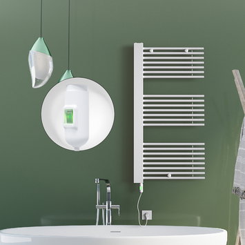 Radiva - Male Elektrikli Havlupan 600x1190 Beyaz (On/Off Düğmeli) 900W