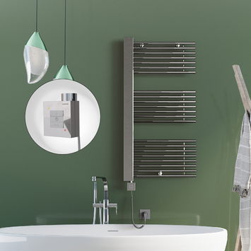  - Male Electric Towel Warmer 600x1190 Chrome Ktx1 300 W