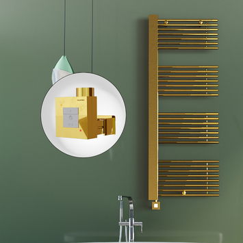 Radiva - Male Electric Towel Warmer 600x1600 Gold Ktx1 600 W (Spiral Cable)