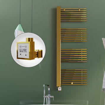 Radiva - MALE Elektrikli Havlupan 600x1600 Altın (KTX3 Termostat) 600W Spiral Kablolu