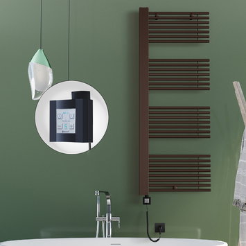 Radiva - Male Electric Towel Warmer 600x1600 Antique Copper Ktx4 600 W (Spiral Cable)