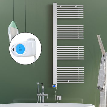 Radiva - Male Electric Towel Warmer 600x1600 White (Musa Thermostat) 900 W