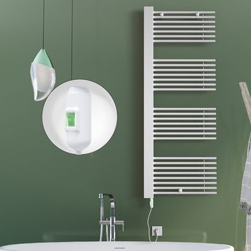 Radiva - Male Sèche Serviettes Electrique 600x1600 Blanc (On/Off) 900 W