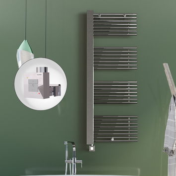  - MALE Elektrikli Havlupan 600x1600 Krom (KTX1 Termostat) 600W Spiral Kablolu