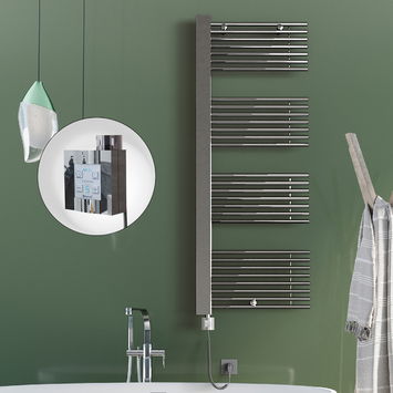  - Male Sèche Serviettes Electrique 600x1600 Chrome Ktx4 600 Watt Câble en spirale