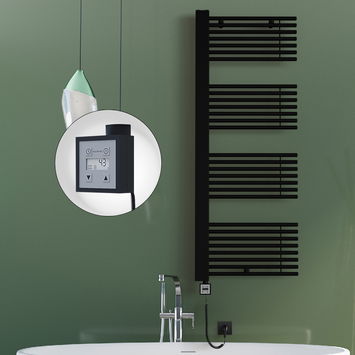 Radiva - Male Sèche Serviettes Electrique 600x1600 Noir mat Ktx3 1000 W