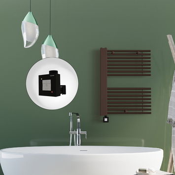  - Male Electric Towel Warmer 600x800 Antique Copper Ktx1 300 W (Spiral Cable)