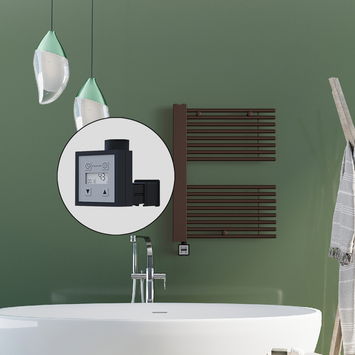  - Male Electric Towel Warmer 600x800 Antique Copper Ktx3 300 W (Spiral Cable)