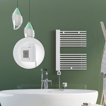 Radiva - Male Electric Towel Warmer 600x800 White Ktx1 300 W