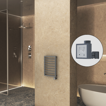 Radiva - Naxos Electric Towel Warmer 450x655 Anthracite Ktx3 200 W Radiva - Naxos Electric Towel Warmer 450x655 Anthracite Ktx3 200 W