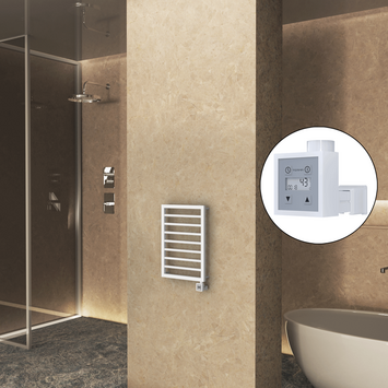 Radiva - Naxos Electric Towel Warmer 450x655 Matte White 9016 Ktx3 200 W Radiva - Naxos Electric Towel Warmer 450x655 Matte White 9016 Ktx3 200 W