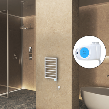 Radiva - Naxos Electric Towel Warmer 450x655 Matte White 9016 Musa 200 W Radiva - Naxos Electric Towel Warmer 450x655 Matte White 9016 Musa 200 W