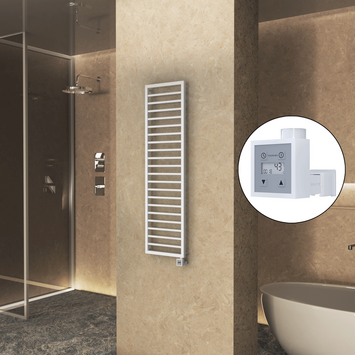 Radiva - Naxos Electric Towel Warmer 500x1655 Matte White 9016 Ktx3 600 W