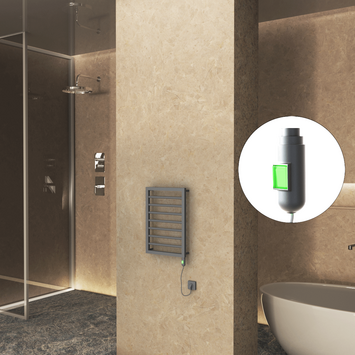 Radiva - NAXOS Elektrikli Havlupan 450x655 Antrasit Texture (On/Off Düğmeli) 300W Radiva - NAXOS Elektrikli Havlupan 450x655 Antrasit Texture (On/Off Düğmeli) 300W