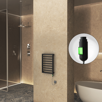 Radiva - Naxos Electric Towel Warmer 450x655 Matte Black (On/Off) 200 W Radiva - Naxos Electric Towel Warmer 450x655 Matte Black (On/Off) 200 W